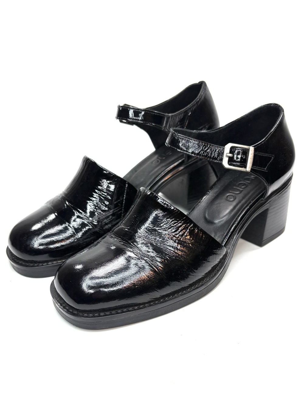 Bueno Black Patent Leather Mary Jane Heels | 40